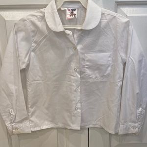 Vintage White Cotton Peter Pan Collar Blouse